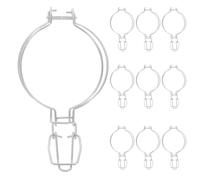 OFFSCH Hebilla de cierre de alambre de acero inoxidable para vasos, 10 unidades, cierre de clip de cristal inoxidable y duradero, ideal para cocina y gastronomía, reemplazo versátil para recipientes