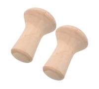 OFFSCH Herramientas de Cerámica de Madera Forma de Hongo Funcionalidad Versátil y Pulido 2 Piezas para Esculpir Arcilla para Procesos Creativos y Pintura