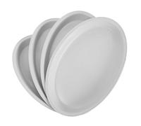 OFFSCH Juego de 4 posavasos para macetas, forma ovalada, bandejas de goteo de plástico para plantas interiores y exteriores, cuencos de agua para plantas, bandejas de goteo para plantas en macetas