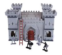 OFFSCH Juego de Construcción Castillo Soldados de Juguete para Niños, Modelo DIY Plástico Duradero, Figuras de Caballeros Medievales para Armar, Juego Educativo de Montaje y Escenas