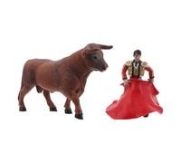 OFFSCH Juego Infantil de Figuras de Acción de Lucha Libre con Vaquero y Animales de Granja, Mini Vacas de Plástico, Set de Juguetes Educativos, Adecuado para Juegos Creativos
