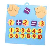 OFFSCH Juguete Educativo Temprano de Matemáticas, Tablero de Aritmética de Tela No Tejida 30x30 Cm, Color Azul Claro, Material Duradero para Sumar y Restar, Aprendizaje Preescolar