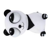 OFFSCH Juguete para Apretar Panda Pequeño de Ojos Saltarines, Muñeco Antiestrés Sensorial de Silicona Suave, Juguete para Aliviar la Ansiedad y Estrés, Adecuado Decoración de Escritorio