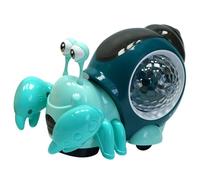OFFSCH Juguete para Gatear Cangrejo Verde Interactivo Luces y Música para Bebés De 6 a 12 Meses, Tamaño Compacto, Estimulación Sensorial y Desarrollo Motriz, Juguete Educativo para Primeros Pasos