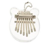 OFFSCH Kalimba de 8 Teclas Forma de Oso, Piano de Pulgar de Cristal Transparente para Relajación y Práctica Musical