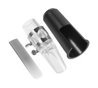 OFFSCH Kit de Accesorios para Saxofón con Boquilla Transparente Protección y Caña Metálico y Abs Ligero y Resistente para Saxofones Soprano y Tenor