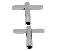 OFFSCH Llave de Afinación de Batería Portátil de Hierro en Color Plata, 2 Piezas Mecanizado de Precisión para Bateristas y Percusionistas Varios estilos