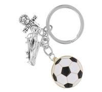 OFFSCH Llavero de Fútbol Blanco Diseño Deportivo para Accesorio Funcional para Llaves y Bolsas como Premio de Carnaval y Regalo para Fiestas Escolares