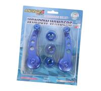 OFFSCH Manivela para Ventana de Coche Mango de Aluminio con Clip y Adaptadores Juego de Puertas Izquierda y Derecha Accesorios para Manilla de Ventana Manual Azul