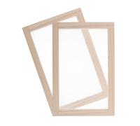 OFFSCH Marco de Madera para Hacer Papel, 2 Unidades, Construcción Resistente y Fomento Destreza Manual para Niños en Arte de Pulpa de Papel Hecho a Mano