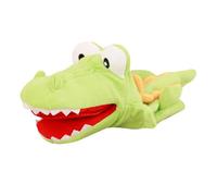 OFFSCH Marioneta de Mano de Cocodrilo de Peluche Suave, Tamaño Adecuado Adultos, Juguete Interactivo para Cuentos y Teatro Familiar, Marioneta de Dedo para Juegos Educativos