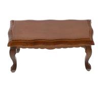 OFFSCH Mesa Auxiliar en Miniatura: Mueble a Escala 1:12 para casa de muñecas. Mesa Auxiliar Larga. Adornos en Miniatura para Sala de Estar, Dormitorio o Biblioteca. Decoración de escenas.