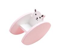 OFFSCH Mini Mecedora Decorativa para Mini Casa Silla Miniatura de Madera Rosa Accesorio para Decoración de Casas Pequeñas y Colecciones Infantiles