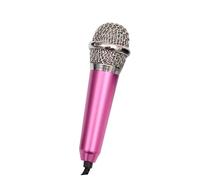 OFFSCH Mini Micrófono Portátil Cable de 150cm para Karaoke Rosa Color Aleatorio Aleación de Aluminio y Auriculares Super Ligero para Cantar y Chatear Adecuado para Notebooks y Laptops