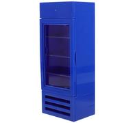 OFFSCH Mini Refrigerador para Casa de Muñecas Azul, Modelo de Congelador Pequeño de Plástico, Accesorios para Mini Refrigeradores, Decoración en Miniatura para Juguetes de Cocina,