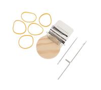 OFFSCH Mini Telar de Madera para Reparación de Jeans Herramienta de Tejido Manual para Ropa Kit DIY para Tejer y Remendar Prendas con Agujas Acabado Natural para Principiantes