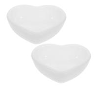 OFFSCH Molde de Silicona Epoxi en Forma de Corazón, Molde de Bandeja para Resina, 2 Piezas, Blanco, Reutilizable, para Joyería y Manualidades DIY en Casa