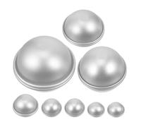 OFFSCH Molde para Bola de Sal y Pastel Esfera 16 Piezas Aleación de Aluminio Resistente DIY Manualidades Baño Hogar Fiesta Creativo