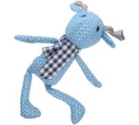 OFFSCH Muñeca de Alce de Peluche Bufanda Vaquera Color Azul Claro Tamaño 37 CM Decoración Navideña Hogar Adorno Suave para Fiestas y Regalos