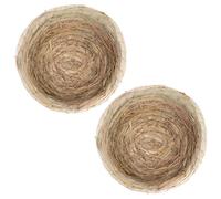 OFFSCH Nidos de Cría para Palomas y Agapornis de Fibra Natural, 2 Piezas | Color Café, Mezcla de Hoja de Maíz y Paja, Uso Anual en Jaula para Reproducción y Refugio