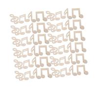 OFFSCH Notas Musicales de Madera Sin Acabado por Bolsa Figuras para Manualidades DIY Juguete de Pintura Infantil Decoración Fiesta Educación Artística