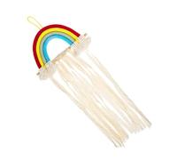 OFFSCH Organizador de Clips para Pelo Arcoíris Soporte Decorativo de Diademas y Pinzas para Niñas Cinta Tejida para Almacenamiento y Orden Dormitorio