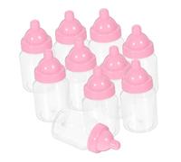 OFFSCH Paquete de 12 Recipientes para Dulces en Forma de Botella de Leche Cajas de Dulces Reutilizables Cubiertas Rosas para de Baby Shower Y Despedida de Soltera