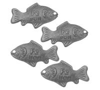 OFFSCH Pez Hierro para Cocinar 4 Unidades de Hierro Alimenticio Orificio para Colgar, Suplemento Natural para Dietas Veganas, Deportistas y Adolescentes Cocina