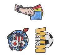 OFFSCH Pines de Solapa de Aleación para Fútbol 3 Piezas (9 10 12), Broches Decorativos para Sombreros y Mochilas, Insignias de Premio para Equipo de Fútbol en Eventos y Fiestas