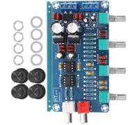 OFFSCH Placa Amplificadora de Audio Módulo Amplificador de Audio Placa Amplificadora Digital Azul Pcb Abs Grabación y Ajuste de Volumen y Tono Ne5532 Mando