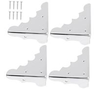 OFFSCH Protector de Esquina para Caja de Guitarra Set de 4 Metal Plateado Incluye Tornillos Protección y Decoración para Cajas de Madera Libros Álbumes y Estuches