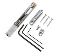 OFFSCH Puente de Guitarra Eléctrica sin Cabeza Diseño de Trémolo de Recambio Precisa para Reparación y de Instrumentos Compatible con Varios Modelos Color Plata