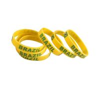 OFFSCH Pulseras Deportivas de Silicona Banderas Patrióticas para Partidos Internacionales, Cómodas y Resistentes, Pack de 6 Unidades para Eventos Deportivos