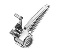 OFFSCH Rallador de Queso Manivela de Acero Inoxidable 304 Rallador Giratorio para Cocina Utensilio Manual para Quesos Duros Frutos Secos y Repostería Color Plateado 1 Unidad
