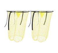 OFFSCH Red de Fútbol Portátil de Nylon 2 Piezas Amarilla, Red de Portería Juvenil para Entrenamiento de Precisión y Práctica de Tiros en Interiores y Exteriores