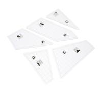 OFFSCH Regla de Acolchado Acrílica Transparente 5 Piezas Plantillas Hexagonales Manualidades Juego de Plantillas de Costura para Patchwork y Bordado Herramienta Portátil para Costura y