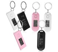 OFFSCH Reloj Llavero Digital Portátil De Bolsillo 6 Piezas (3 Rectangulares 3 Ovalados), y para Estudiantes y Enfermeras, Pantalla LCD De Alta Visibilidad, Uso Exámenes y Trabajo