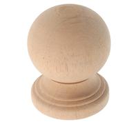 OFFSCH Remates para postes de cama: Escaleras de husillo de madera sin terminar, remate de bola, balaustre, cerca, de columna, adornos esféricos tallados decorativos, consejos para pasamanos,