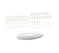 OFFSCH Riel De Cortina Flexible para Techo Rieles Curvos y Ajustables Accesorios para Cortinas De Ventana Rieles De Montaje Pared para Techo