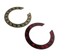 OFFSCH Rosetas Autoadhesivas 3d para Boca de Guitarra Acústica y Clásica, Decoración de Anillo de Boca en Rojo y Dorado, Calcomanías para Accesorios de Guitarra, Cubre Imperfecciones y Diseño Realista