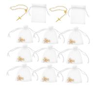 OFFSCH Seleccione Un Collar de Cuentas de Oración Cristianas de Fiesta de Bautismo Pulsera Y Kit de Rosario para Mujeres