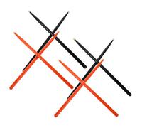 OFFSCH Set de 4 Pares de Baquetas 5A de Madera de Arce y Abedul Colores Naranja y Negro para Batería Electrónica Tambor Pequeño y Práctica de Percusión Infantil