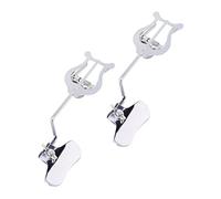 OFFSCH Soporte Para Partituras De Trombón Clip Metálico Plateado 2 Piezas Abrazaderas Resistentes Para Notas Musicales Adecuado Para Viajes y Prácticas