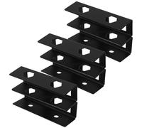 OFFSCH Soporte para Portátil Doble Capa bajo Escritorio Soporte Metálico con Tornillos para Mesa Organizador Negro Resistente
