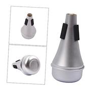 OFFSCH Sordina para Trompeta de Aluminio para Práctica de Jazz Silenciosa Y con Tono Plateado