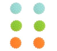 OFFSCH Sordinas de Silicona para Baquetas 5a, Set de 3 Pares (naranja, Azul y Verde Textura), Amortiguadores de Sonido para Práctica Silenciosa, Funda Protectora Reutilizable para