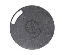 OFFSCH Tabla De Cortar Verduras y Fruta Redonda 35x0,8 Cm De Plástico Imitación Mármol Antideslizante para Cocina y Frutas Ecológica Colgante