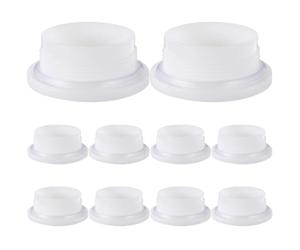 OFFSCH Tapones de 10 a Deformaciones de Paquete para Industria a Unidades 200l Rosca Externa, Plástico Blanco Prueba de Polvo Resistentes Barriles Químicos y Farmacéutica y Química
