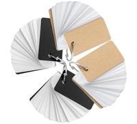 OFFSCH Tarjetas de Memoria para Estudiar Anillas 4 Piezas 2 Negras y 2 Kraft Cartulina Gruesa en Blanco Cuaderno Portátil para Notas y Apuntes Adecuado para Estudiantes y Uso