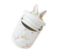OFFSCH Tarro de Cerámica con Tapa Hermética Forma de Conejo para Dulces Almacenamiento Ligero y Decorativo para Cocina y Pascua